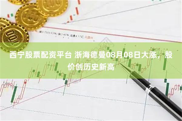 西宁股票配资平台 浙海德曼08月08日大涨，股价创历史新高